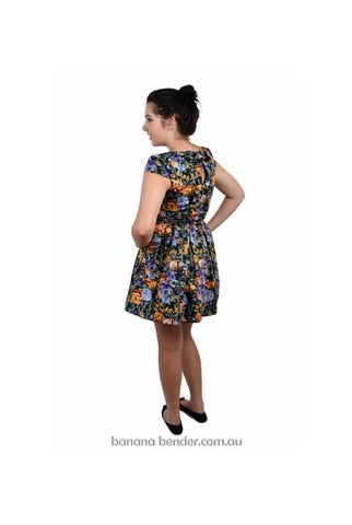 Dress - Party - Miss Cherry - Black based Floral