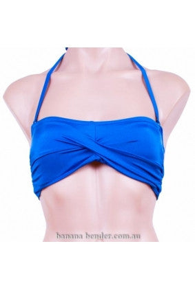 Swimwear - Bikini Top - Miss Cocoa - Twist Bandeau - Blue