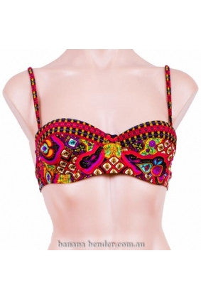 Swimwear - Bikini Top - Miss Cocoa - Iguasso - Balconette with contrast - Fashion Print