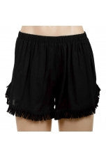 Shorts - Miss Cocoa - Fringed sides - Black