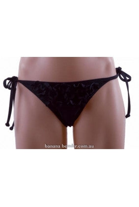 Bikini - Bottom - Piha - Daisy String Pant Tie Side - Black