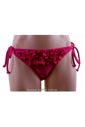 Bikini - Bottom - Piha - Daisy String Pant Tie Side - Cerise