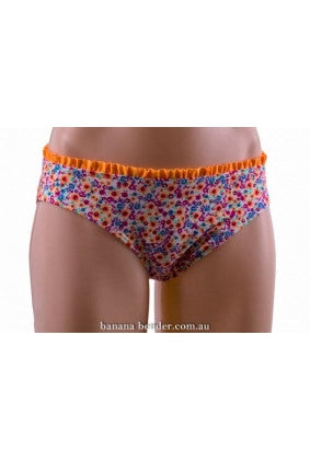 Bikini - Bottom - Piha - Frill Pants - Neon Orange
