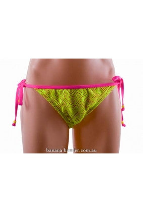 Bikini - Bottom - Piha - String Pant - Neon Yellow