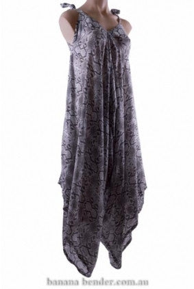 Jump Suit - BB - One Size - Snake Skin Print - Grey