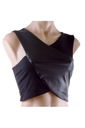 Top - Paper Heart - Leatherette - Black