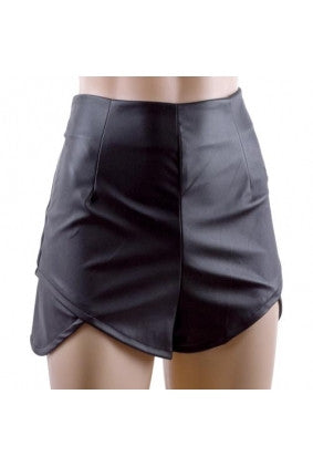 Skort - Paper Heart - Leatherette - Black