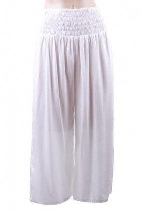 Pants - Go Girl - 3/4 Rouched Pant - White