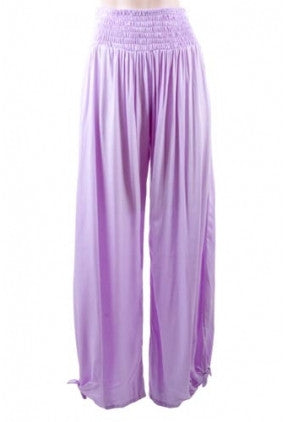 Pants - Go Girl - LONG Rouched Tie Pant - Soft Lilac