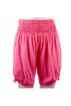 Shorts - Go Girl - Rouched Elastic Waist - Tie Side - Melon