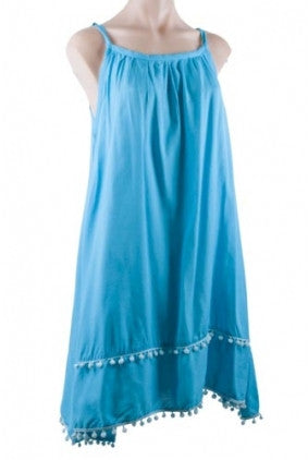 Dress - Casual - Sun Goddess - Double Bauble Trim - Aqua