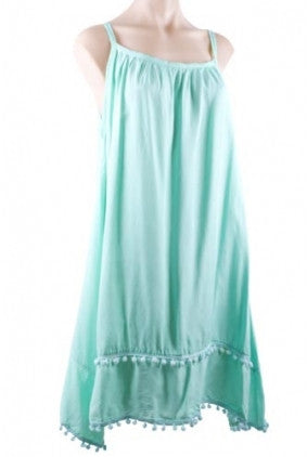 Dress - Casual - Sun Goddess - Double Bauble Trim - Mint