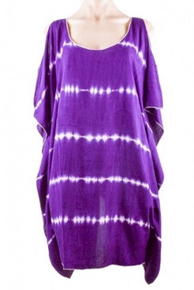 Kaftan - Sun Goddess - Open Sleeve - One Size - Deep Purple